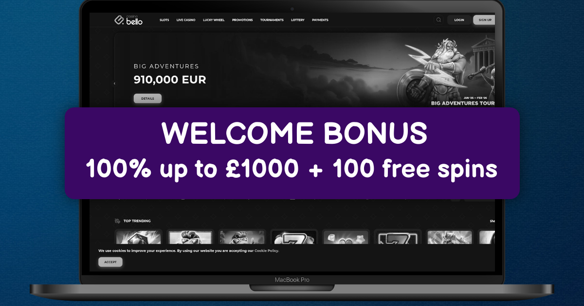 Casino Bello welcome bonus