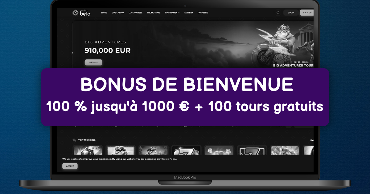 Casino Bello welcome bonus